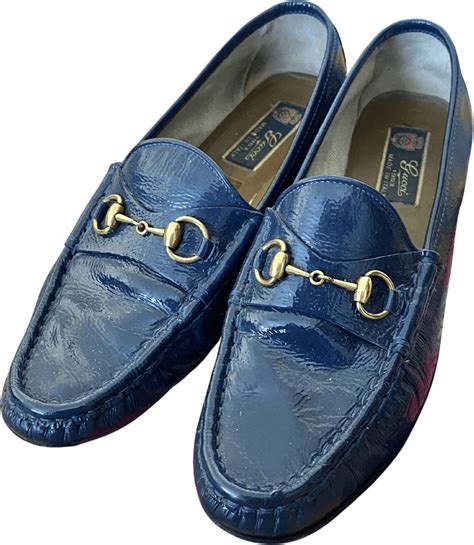 gucci patent loafers